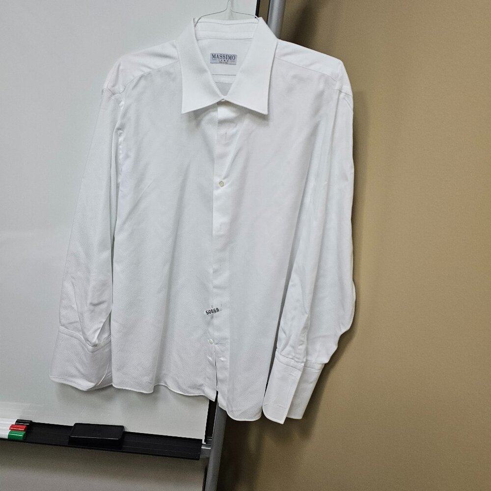 White dress shirt by Massimo Roma French cuffs XXL